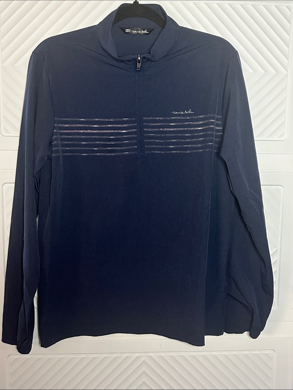 Travis Mathew Navy Half-Zip Performance Pullover